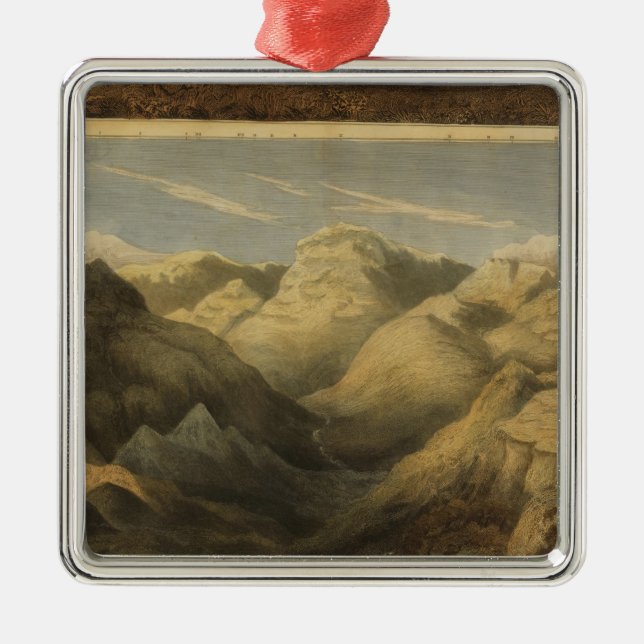Höhen, Berge von Schottland Silbernes Ornament (Vorne)