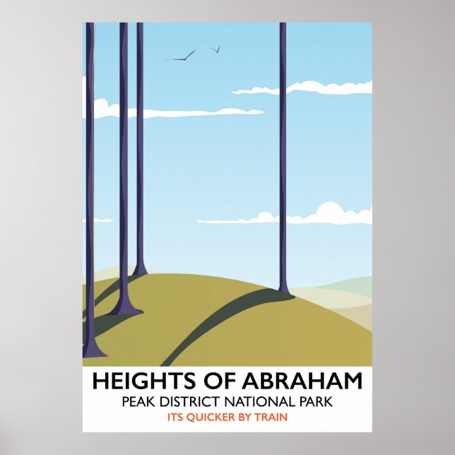 Höhen des Posters des Abraham Peak District Poster (Vorne)