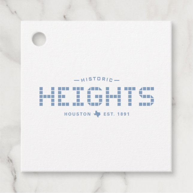 Höhen Tile, Blue Tile, Houston Heights Geschenkanhänger (Vorderseite)