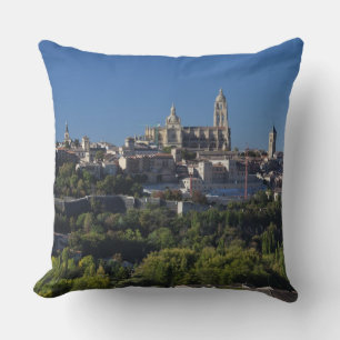 Höhenlage mit Blick auf die Kathedrale Segovia Kissen