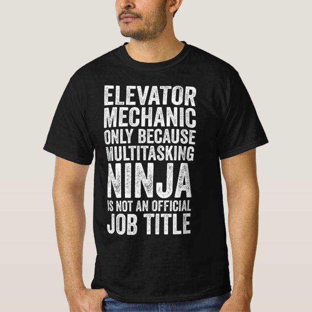 Höhenrudermechanismus nur wegen Multitasking-Ninja T-Shirt (Vorderseite)