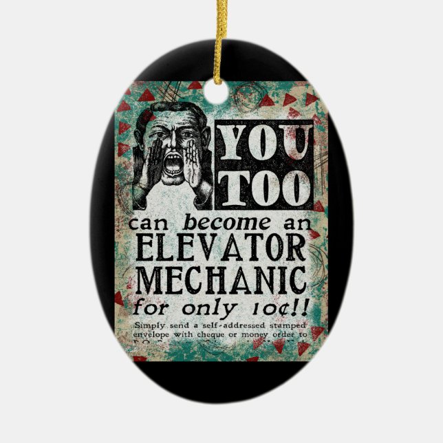 Höhenrudermechanismus - Vintage, sonnige Rückwand Keramik Ornament (Vorne)