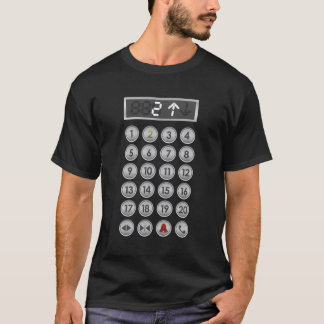 Höhenrudertasten Funny Elevator T-Shirt