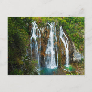 Höhenunterschied des Wasserfalls, Kroatien Postkarte