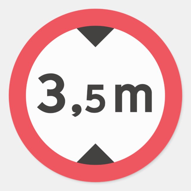 Höhenwarnkleber Runder Aufkleber (Vorderseite)
