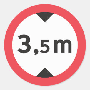 Höhenwarnkleber Runder Aufkleber