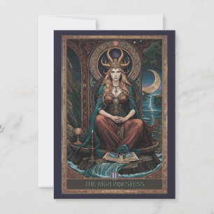 Hohepriesterin-Tarot-Kunst Flache Dankeskarten Dankeskarte