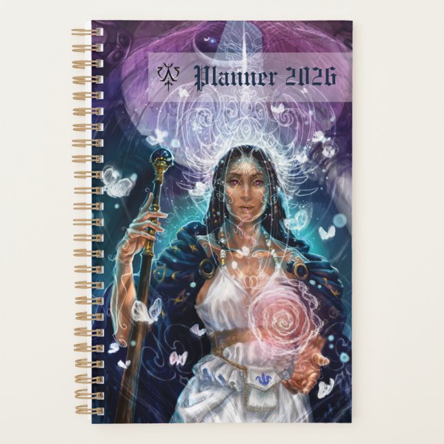 Hohepriesterin Tarotkarten-Kunst Planer (Vorderseite)