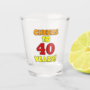 Höhepunkt 40 Jahre farbiges Schuhglas Schnapsglas