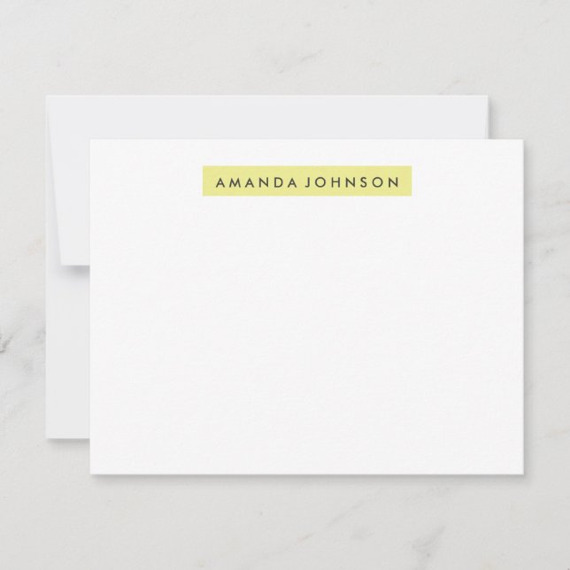 Höhepunkt der A2 Stationery - Lemon Gelb Mitteilungskarte (Vorderseite)