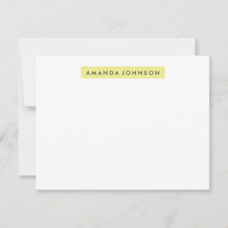 Höhepunkt der A2 Stationery - Lemon Gelb Mitteilungskarte