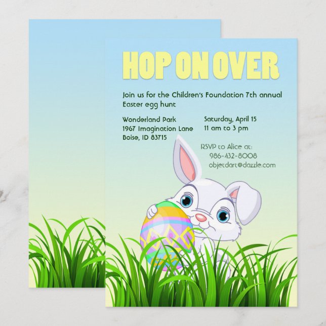 Höhepunkt der Ostereinladungen Einladung (Vorne/Hinten)