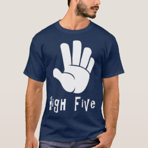 Hoher 5 Hand-Blatt-Sign Hoch Fünf H T-Shirt