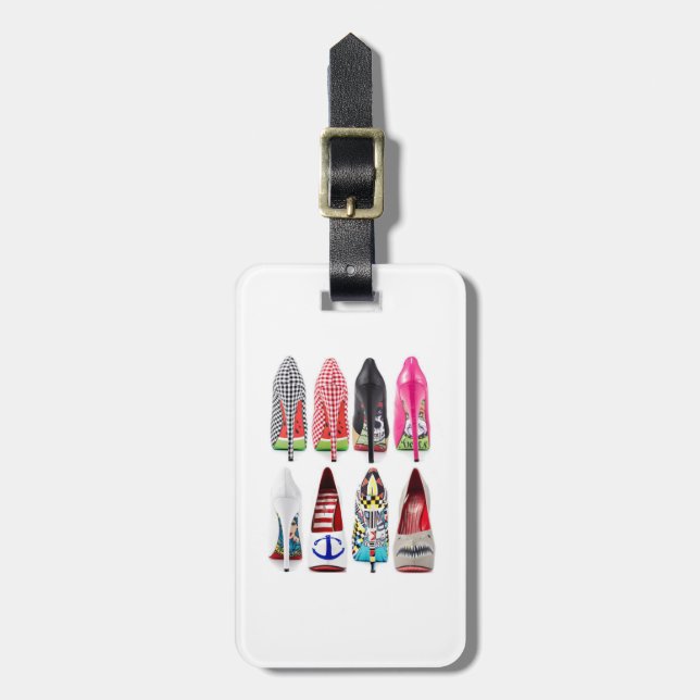 Hoher Absatz beschuht Gepäckanhänger (Vorderseite vertikal)