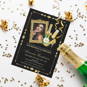 Hoher Absatz und Champagner - Geburtstag von Fraue Einladung