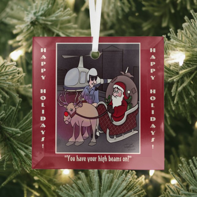 Hoher Beams Holiday Ornament Aus Glas (Insitu)