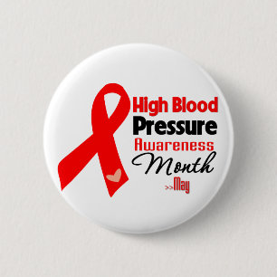 Hoher Blutdruck-Bewusstseins-Monat Button