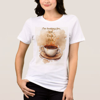 Hoher dunkler reicher Kaffee Tri-Blend Shirt