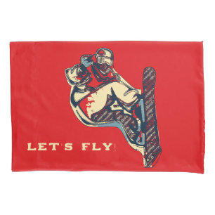 Hoher Flyer! - Snowboarden-Pillowcase Kissenbezug