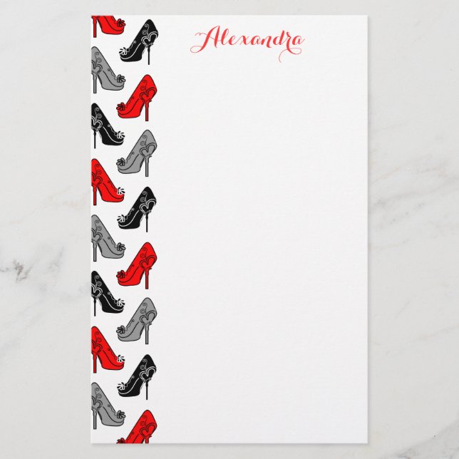 Hoher Heels Briefpapier (Vorderseite)