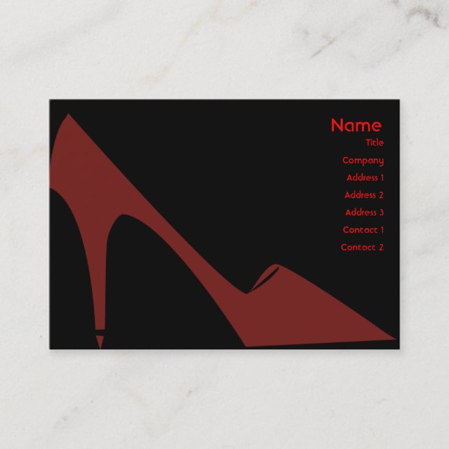 Hoher Heels - Chubby Visitenkarte (Vorderseite)