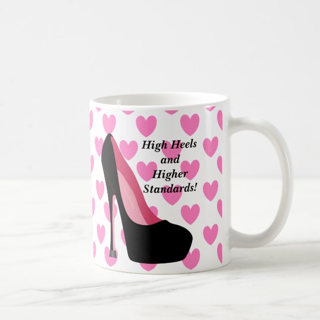 Hoher Heels und höhere Standard-Tasse Kaffeetasse (Rechts)