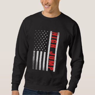 Hoher Jumper Vintag US-Flagge Prompter Hoher Sprun Sweatshirt
