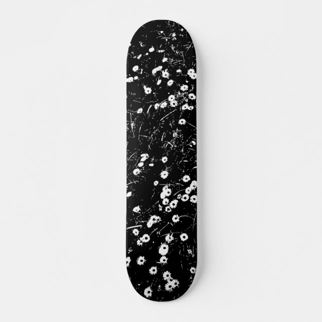 Hoher Kontrast Daisy Lawn 02 Skateboard (Vorne)