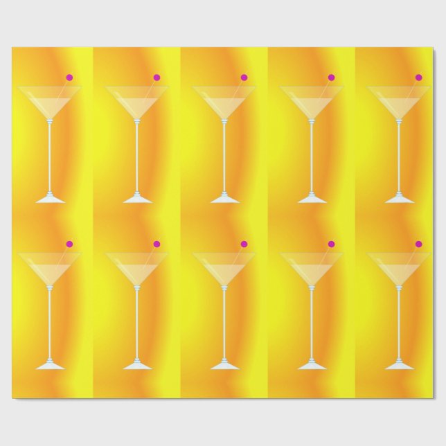 Hoher Martini-Cocktail Thunder_Cove Geschenkpapier (Flach)