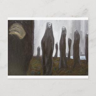 Hoher Soldat (Schwarzweißsurrealismus) Postkarte