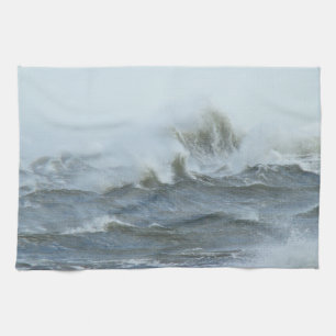 Hoher Surf - Außenbänke Nord Carolina Geschirrtuch