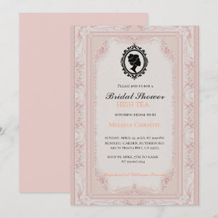 hoher Teegartenparty, schöne weiche Pastellfarben Einladung