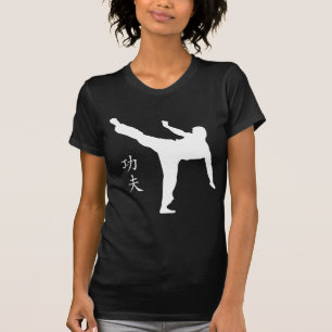 Hoher Tritt/Kung Fu Kanji T-Shirt