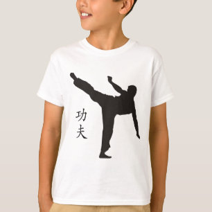 Hoher Tritt/Kung Fu Kanji T-Shirt