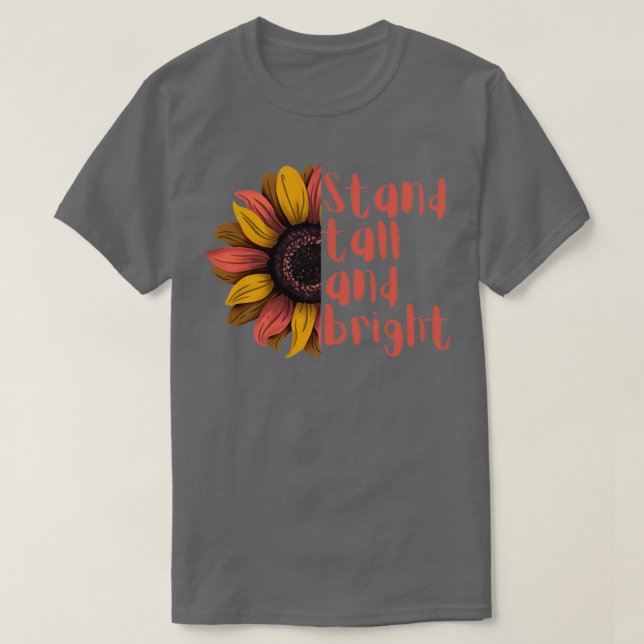 Hoher und heller Sonnenblumenstil T-Shirt (Design vorne)