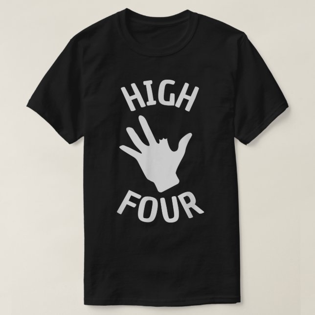 Hoher Vier Amputationen Hand Funny Finger Amputier T-Shirt (Design vorne)