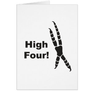 Hoher vier Papageien-Abdruck (Hoch fünf)