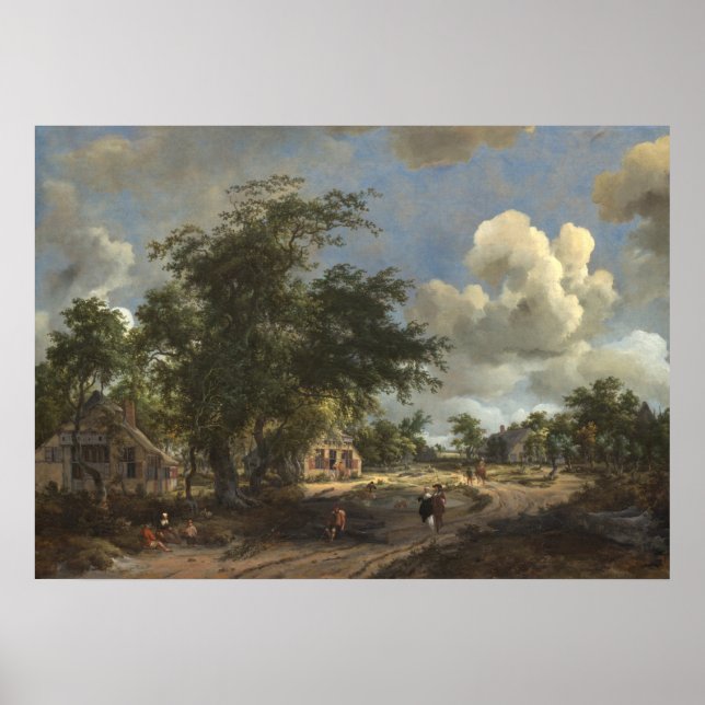 Hoher Weg anzeigen - Meindert Hobbema Fine Art Pos Poster (Vorne)