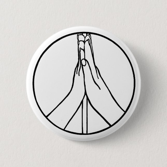 Hoher Zeichenknopf des Friedensfünf Button (Vorderseite)