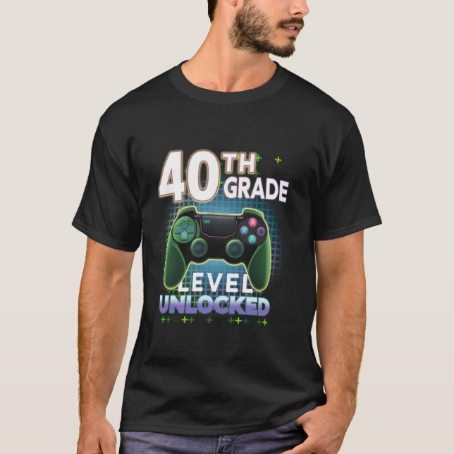 Höhere Bir-Stufe des 40. Grade Level Unlocks Video T-Shirt (Vorderseite)