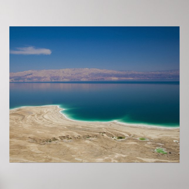 Höhere Sicht auf das Tote Meer Poster (Vorne)