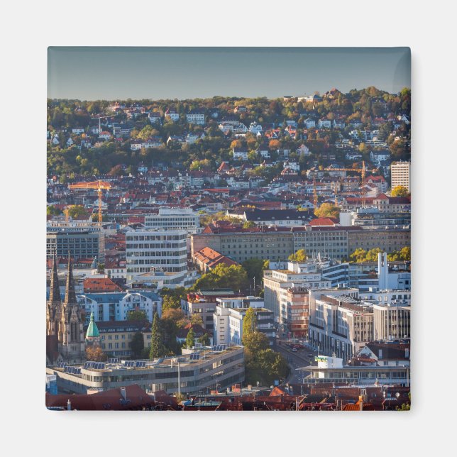 Höhere Stadtsicht Stuttgart Magnet (Vorne)