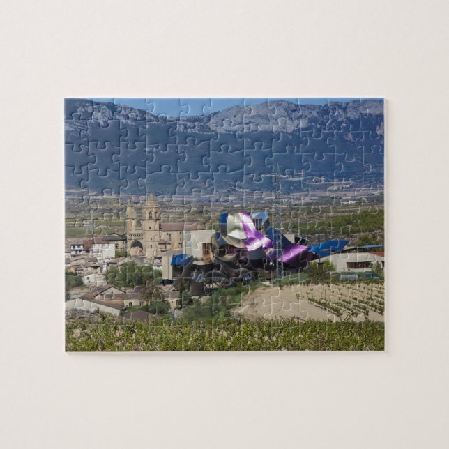 Höhere Stadtsicht und Hotel Marques de Riscal Puzzle (Horizontal)