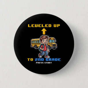 Höhere Stufe CK bis zur Schule Funny Gamer Boy Button