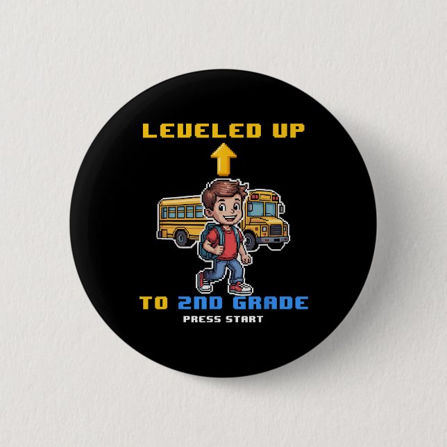 Höhere Stufe CK bis zur Schule Funny Gamer Boy Button (Vorderseite)