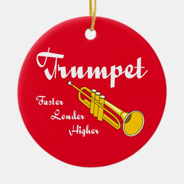 Höherer Trumpet Keramik Ornament (Vorne)