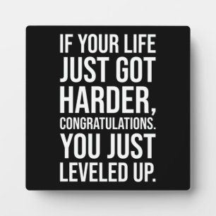 Höheres Lebensniveau - Erfolg Motivierend Fotoplatte