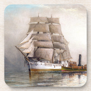 Hohes Hochseeschiff Clipper Untersetzer
