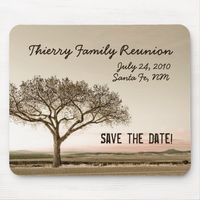 Hohes Land-Save the Date Familien-Wiedersehen Mousepad (Vorne)