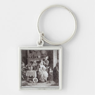 Hohes Leben unter Treppe Schlüsselanhänger